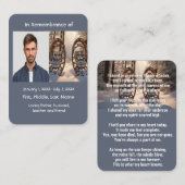 Herdenking Pocket Card Sneeuwschoenwandelen Sneeuw Visitekaartje (Voorkant / Achterkant)