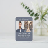 Herdenking Pocket Card Sneeuwschoenwandelen Sneeuw Visitekaartje (Staand voorkant)