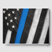 Herdenking politieagent | Dunne blauwe lijn Gastenboek (Achterkant)