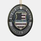 Herdenking politieagent keramisch ornament (Rechts)