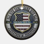 Herdenking politieagent keramisch ornament (Voorkant)