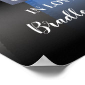Herdenking Politieagent | Thin Blue Line Poster (Hoek)
