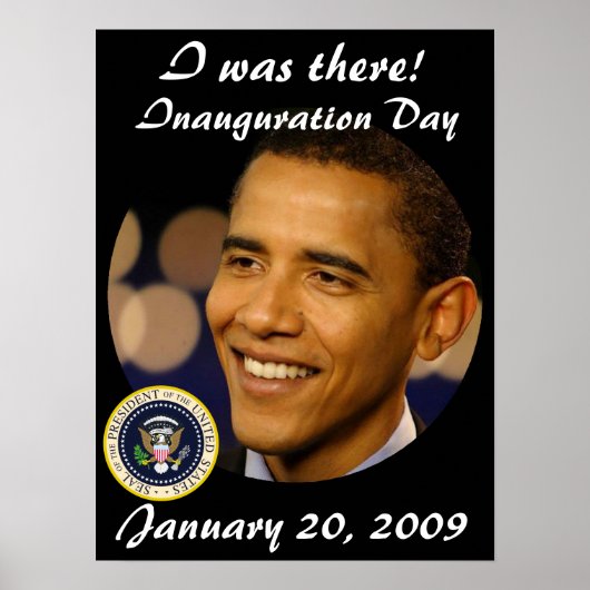 Herdenking President Obama Inauguratie Poster (Voorkant)