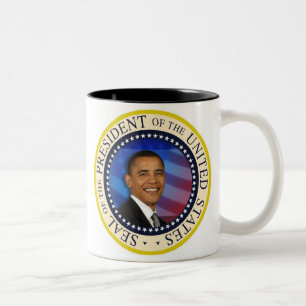 Herdenking President Obama Inauguratie Tweekleurige Koffiemok