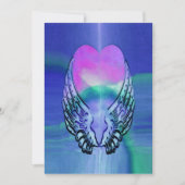Herdenking | Rainbow Angel Heart Kaart (Voorkant)