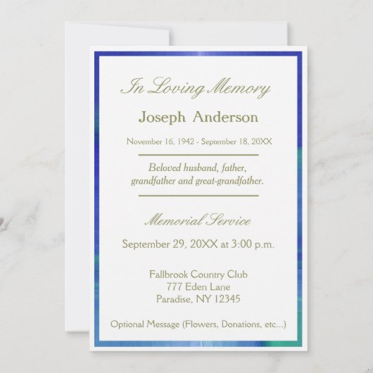 Herdenking | Rainbow Angel Heart Kaart (Achterkant)