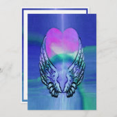 Herdenking | Rainbow Angel Heart Kaart (Voorkant / Achterkant)