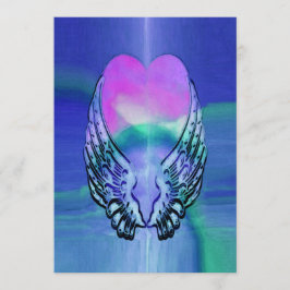 Herdenking | Rainbow Angel Heart Kaart