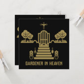 Herdenking Rouw Tuinman Begrafenis Kaart (Voorkant / Achterkant in situ)