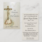 Herdenking: Sacrament bevestiging kaart Visitekaartje (Voorkant / Achterkant)