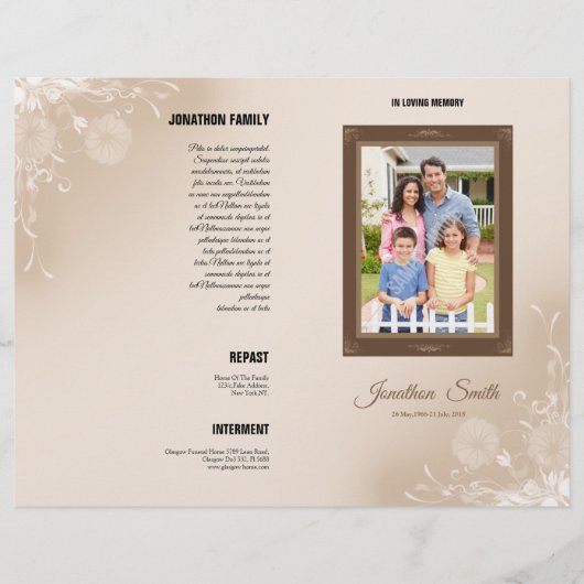 Herdenking Sjabloon (Voorkant)