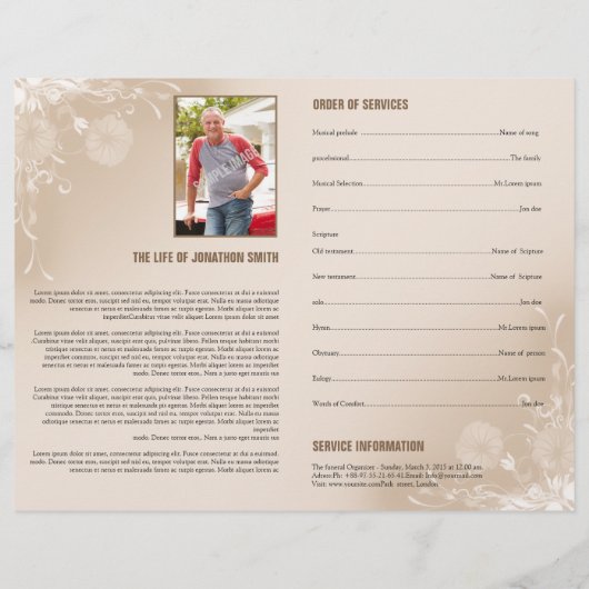 Herdenking Sjabloon (Achterkant)