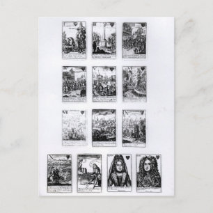 Herdenking speelkaarten briefkaart