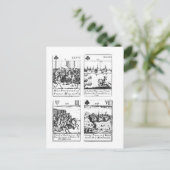 Herdenking speelkaarten briefkaart (Staand voorkant)