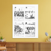 Herdenking speelkaarten canvas afdruk (Insitu (Woonkamer))