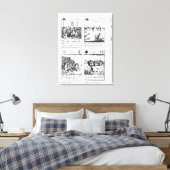 Herdenking speelkaarten canvas afdruk (Insitu (Slaapkamer))