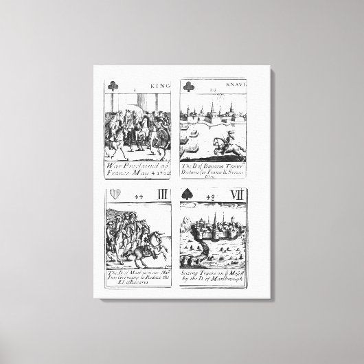 Herdenking speelkaarten canvas afdruk (Voorkant)
