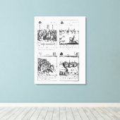 Herdenking speelkaarten canvas afdruk (Insitu (Houten vloer))