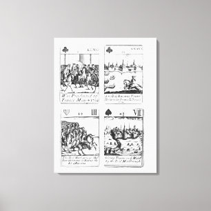 Herdenking speelkaarten canvas afdruk