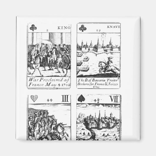 Herdenking speelkaarten magneet (Voorkant)