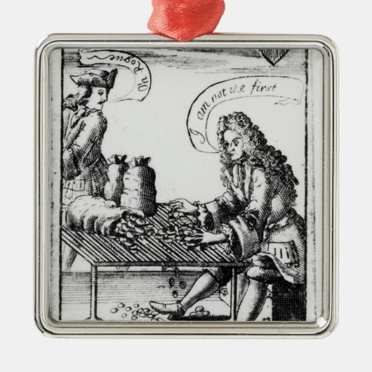 Herdenking speelkaarten metalen ornament (Voorkant)