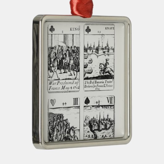 Herdenking speelkaarten metalen ornament (Rechts)