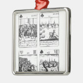 Herdenking speelkaarten metalen ornament (Links)