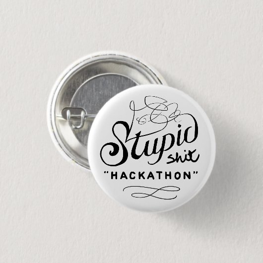 Herdenking Stupid Hackathon Button (Voorkant /achterkant)