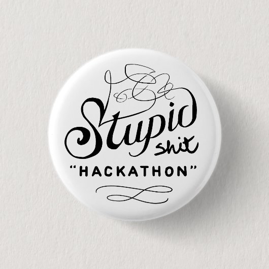 Herdenking Stupid Hackathon Button (Voorkant)