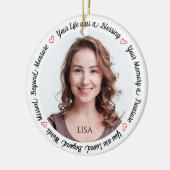 Herdenking Sympathie Memorial Foto Keramisch Ornament (Links)