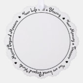 Herdenking Sympathie Memorial Foto Ornament Kaart (Voorkant)