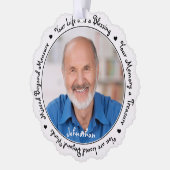 Herdenking Sympathie Memorial Foto Ornament Kaart (Links)