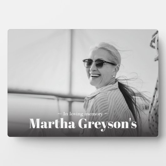 Herdenking Tafel Decoraties Fotoplaat (voorkant)