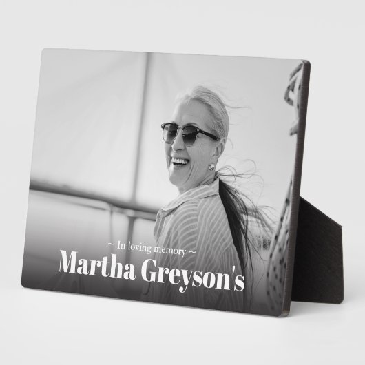 Herdenking Tafel Decoraties Fotoplaat (Zijkant)
