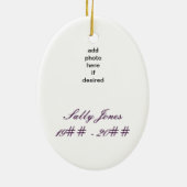 Herdenking ter nagedachtenis aan ... keramisch ornament (Achterkant)