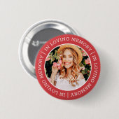 Herdenking Ter Nagedachtenis Modern Aangepaste Fot Ronde Button 5,7 Cm (Voorkant /achterkant)