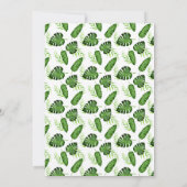 Herdenking Tropische Monstera-herdenking Kaart (Achterkant)