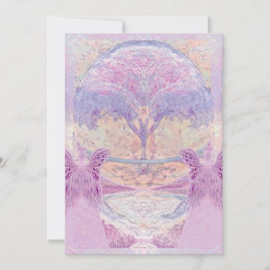 Herdenking | Twee engelen en bomen Kaart (Voorkant)