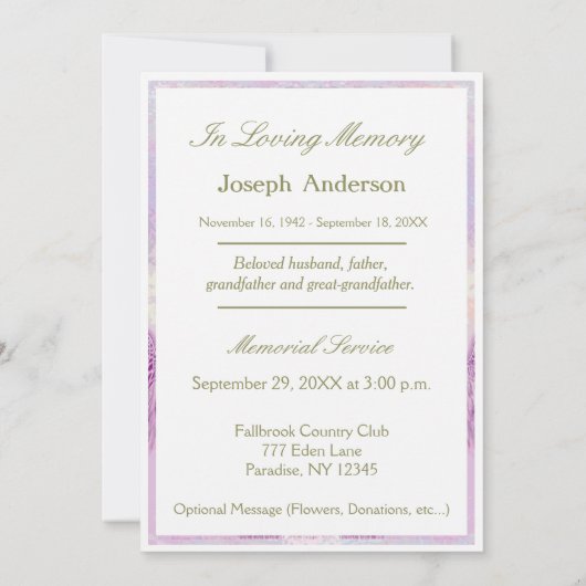 Herdenking | Twee engelen en bomen Kaart (Achterkant)