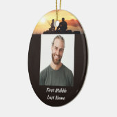 Herdenking Vader Zoon Vissen Visser Keramisch Ornament (Links)