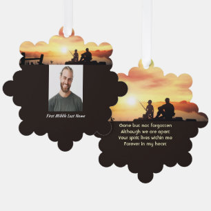 Herdenking Vader Zoon Vissen Visser Ornament Kaart