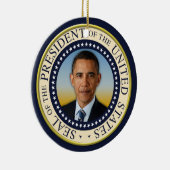 Herdenking van 45e President Barack Obama Keramisch Ornament (Rechts)