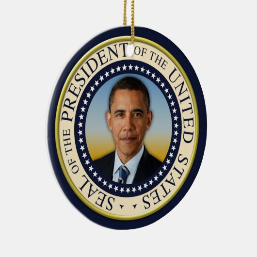 Herdenking van 45e President Barack Obama Keramisch Ornament (Rechts)