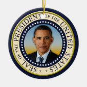 Herdenking van 45e President Barack Obama Keramisch Ornament (Voorkant)