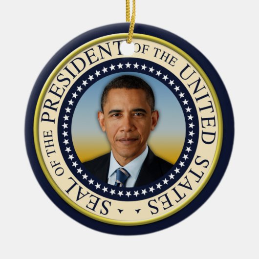 Herdenking van 45e President Barack Obama Keramisch Ornament (Voorkant)