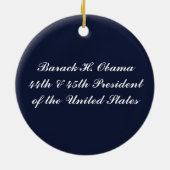 Herdenking van 45e President Barack Obama Keramisch Ornament (Achterkant)