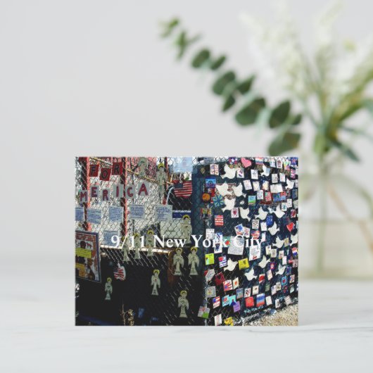 Herdenking van 9/11 briefkaart (Staand voorkant)