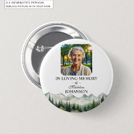 Herdenking van Bergen en Bomen Aandenken Ronde Button 5,7 Cm