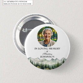 Herdenking van Bergen en Bomen Aandenken Ronde Button 5,7 Cm