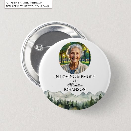 Herdenking van Bergen en Bomen Aandenken Ronde Button 5,7 Cm